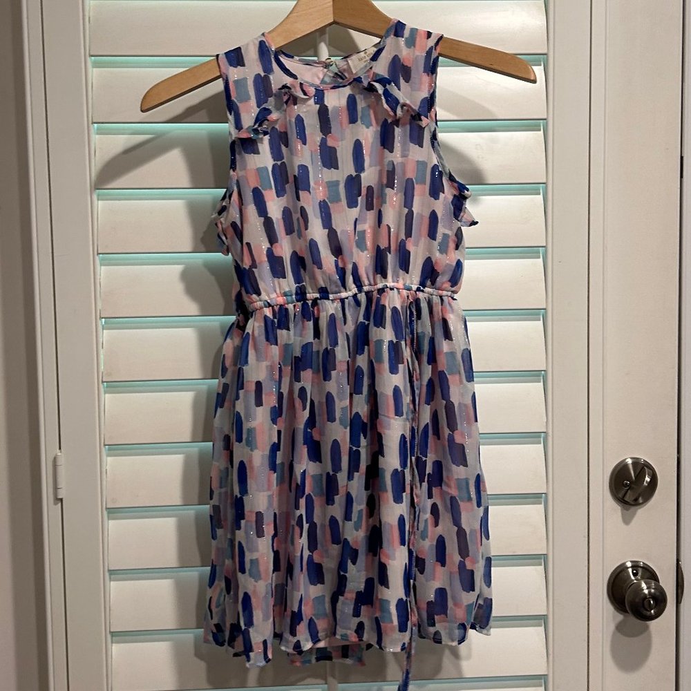 Kate Spade Girls' Brushstroke Ruffle-Back Dress